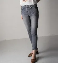 美品 upperhights THE STELLA デニムパンツ 23 グレー