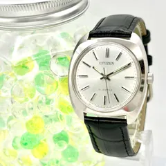 【稼働】CITIZEN シチズン 機械式 手巻き メンズ 腕時計 シルバー 53-8035 新品ベルト