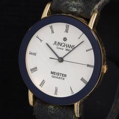 稼働/美品】ユンハンス マイスター JE-106M ローマン ネイビーゴールド