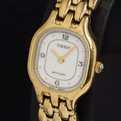 新品電池 TISSOT ティソ STYLIST スタイリスト E243 ゴールド - メルカリ