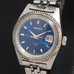 手巻き セイコー 17石 2118-0250 青文字盤 デイト レディース腕時計 2000000 NSK KRK
