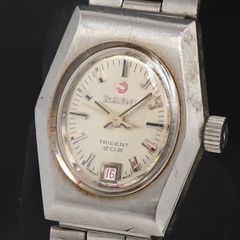 稼動 良品 4℃ ヨンドシー QZ ダイヤベゼル スクエア シェル文字盤