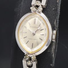 稼動 良品 4℃ ヨンドシー QZ ダイヤベゼル スクエア シェル文字盤