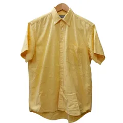 チャップス CHAPS ラルフローレン 美品 90s ヴィンテージ チェック シャツ 半袖 イエロー Mサイズ ■GY09