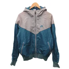 ナイキ NIKE 90s ヴィンテージ ナイロンジャケット パーカー 刺繍 ブルー L