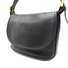 【良品】COACH y2k oldcoach black leather shoulder bag コーチ オ－ルドコ－チ ワンショルダーバッグ 肩掛け フラップ グラブタンレザ－ ブラック 黒 ゴールド金具 メンズ レディース ユニセックス