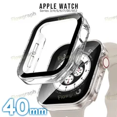apple Watch カバー アップルウォッチ フラットケース 4/5/6/7/8/9/se/se2/se3 FF CL 40mm