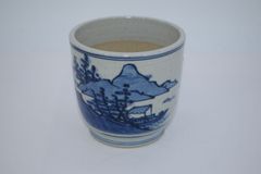 L277」長期保管品 清代 染付人物文筆筒 唐物中国 - メルカリ