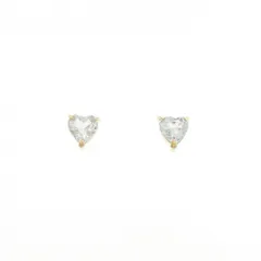 K18YG ハート アクアマリン ピアス