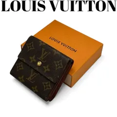 【美品】ルイヴィトン Wホック財布 モノグラム コンパクト 3つ折りSP1902