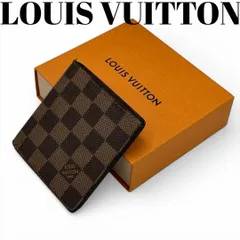 【美品】ルイヴィトン ポルトビエ 6カルトクレディ 二つ折り財布 ダミエ