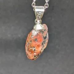 ​✨アゲート ペンダントトップ（シルバーチェーン45cm付）【1点物】天然石 パワーストーン ハンドメイド✨