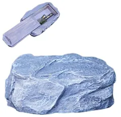 merrytime キーボックス 隠し金庫 石型ケース 鍵収納 セキュリティボックス 貴重品収納 屋外用 擬岩 迷彩 トレイ式 玄関 庭 