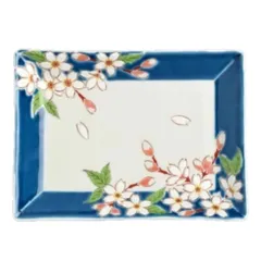 《４４.52%OFF》九谷焼 匠技四季の角プレート（春・さくら）１枚  ●0400056H   ◾️新品.未使用◾️
