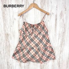 バーバリーブルーレーベル ピンク ノバチェック キャミソール