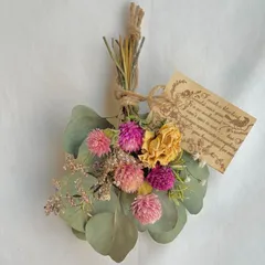 ミニブーケ𓂂ꕤ*.ﾟユーカリスワッグ𓂂ꕤ*.ﾟポポラス𓂂ꕤ*.ﾟドライフラワー𓂂ꕤ*.ﾟボタニカルライフ