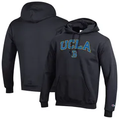 チャンピオン メンズ トップス Tシャツ ロゴ パーカー MensChampion Black UCLA Bruins Arch Over Logo Pullover Hoodie Ucl Black ブラック