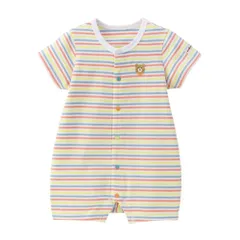 新品 [MIKIHOUSE HOT BISCUITS] [ミキハウス ホットビスケッツ] ショートオール 男の子 女の子 ベビー 子供服 マルチカラー 80cm 70-1301-143