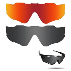 【2 pairs packed】Fiskr 色褪せ防止 Oakley Jawbreaker交換用偏光レンズ ジョウブレイカー レンズCH