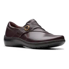 クラークス レディース シューズ スリッポン・ローファー レザー Clarks Coraubrie Womens Leather Shoes Dark Brown ブラウン