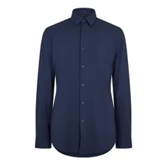 【送料無料】 ボス メンズ パーカー・スウェット アウター Boss Mens P Hank S Kent Long Sleeve Oxford Shirt Dark Blue