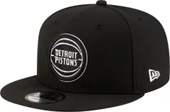 【送料無料】 ニューエラ メンズ 帽子 アクセサリー New Era Adult Detroit Pistons Black Logo 9Fifty Adjustable Hat NoColor