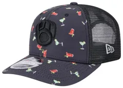 【送料無料】 ニューエラ レディース 帽子 アクセサリー New Era Adult Milwaukee Brewers Black Pattern 9Seventy Adjustable Hat NoColor