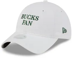 【送料無料】 ニューエラ レディース 帽子 アクセサリー New Era Womens Milwaukee Bucks White Team Fan 9Twenty Adjustable Hat NoColor