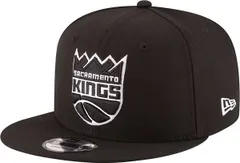 【送料無料】 ニューエラ メンズ 帽子 アクセサリー New Era Mens Sacramento Kings Black 9Fifty Adjustable Snapback Hat NoColor