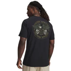 【送料無料】 アンダーアーマー メンズ Tシャツ トップス Under Armour Mens Freedom Eagle Skull Graphic TShirt BlackMarine Od Green