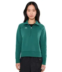 アンダーアーマー レディース アウター パーカー・スウェット フリース Under Armourival Fleece 12 Zip Rack GreenWhit グリーン