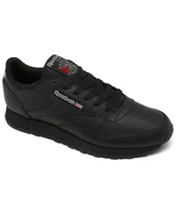リーボック レディース シューズ スニーカー レザー Reebok Womens Classic Leather Casual Sneakers from Finish Line Core Black Cool Gray ブラック