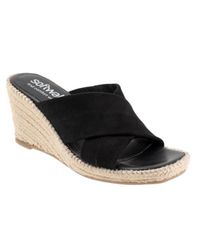 ソフトウォーク レディース シューズ サンダル SoftWalk Hastingsandal Black suede ブラック