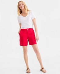 スタイルアンドコー レディース ボトムス ハーフパンツ・ショーツ ショートパンツ Style Co Womens MidRise ComfortWaist Cargo Shorts Fresh Lipstick
