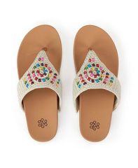 ザサック レディース シューズ サンダル The Sak Women Everly Sandal Ecru multi beads エクリュ