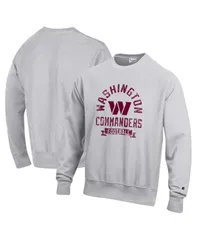 チャンピオン メンズ アウター パーカー・スウェット シャツ フリース Champion Mens Heather Gray Washington Commanders Reverse Weave Fleece Pullover Sweatshirt Heat