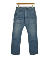 ☆ゴーヘンプ アシンメトリー USED加工デニムパンツ 変形ポケット 緑閂 