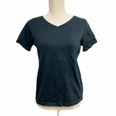 ナチュラルビューティーベーシック NATURAL BEAUTY BASIC 近年モデル 半袖 Tシャツ カットソー Vネック 黒 ブラック M