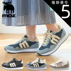 種類5：ブラック/24.5cm moz モズ スニーカー レディース ローカット メッシュ レースアップ 軽量 くすみカラー ニュアンスカラー 3E 幅広 ナチュラル おしゃれ 大人かわいい カジュアル 疲れない 履きやすい 歩きやすい 北欧 シューズ 靴 m