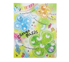 カミオジャパン プロフィール帳 平成レトロ CLOVER MUSIC 230188 プロフ帳 クローバー ミュージック 四つ葉 音楽 6穴 バインダー 文房具 ステーショナリー 懐かしい 2000年代 寄せ書き シール付き 新品 未使用