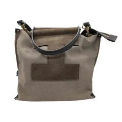 ユーズドフルギ USED古着 {{IACUCCI}} イタリア製 2WAY スウェード キャンバス コンビ ショルダー バッグ ハンド バッグ レディース 表記無 