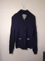 J.LINDEBERG(J.リンドバーグ) ネイビー ウールニット カーディガン L/100