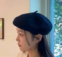 (運포)ブラック ベレー帽