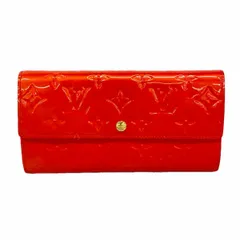 【6bd5360】ルイヴィトン 長財布 ヴェルニ ポルトフォイユサラ M91739 ルージュグルナディーヌ【中古】レディース