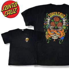 SANTA CRUZ スカルプリント Tシャツ ブラック - メルカリ