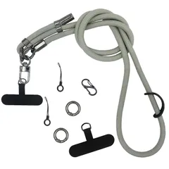 【新品】 [Kukefa] スマホショルダーストラップ 125CM長さ 斜めかけ 肩掛け 首掛け 携帯ストラップ 長さ調整可能 スマホネックストラップ 携帯ストラップショルダー頑丈 全機種対応 スマホ落下防止 (Leaf green) 1