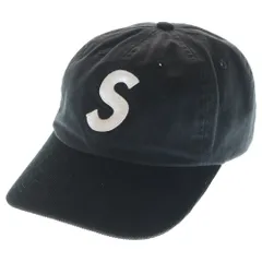 SUPREME (シュプリーム) 24SS 2-Tone S Logo 6-Panel 2トーン Sロゴ6パネル ロゴ刺繍キャップ 帽子 ブラック