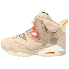 NIKE (ナイキ) ×TRAVIS SCOTT AIR JORDAN 6 RETRO SP BRITISH KAHKI トラヴィススコット エアジョーダン6 レトロ ハイカットスニーカー ベージュ US10.5/28.5cm DH0690-200