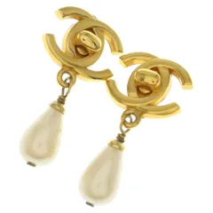 CHANEL (シャネル) ココマーク パール イヤリング ゴールド GP 96P