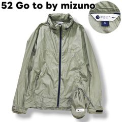 [봉투 부속] 고투바이 미즈노 52 Go to by mizuno 패커블 나일론 재킷 파커 푸드 수납 지퍼업 윈드 브레이커 M 올리브 스포츠 아웃도어 타운 유스 레저 맨즈